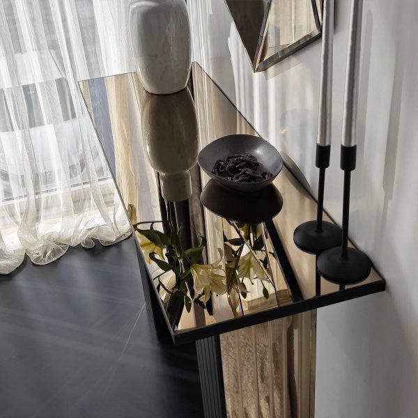 Tanso consoletafel 105 x 34 cm - Brons