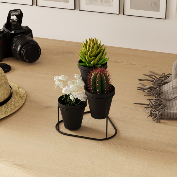 Plato 14 pots - Noir