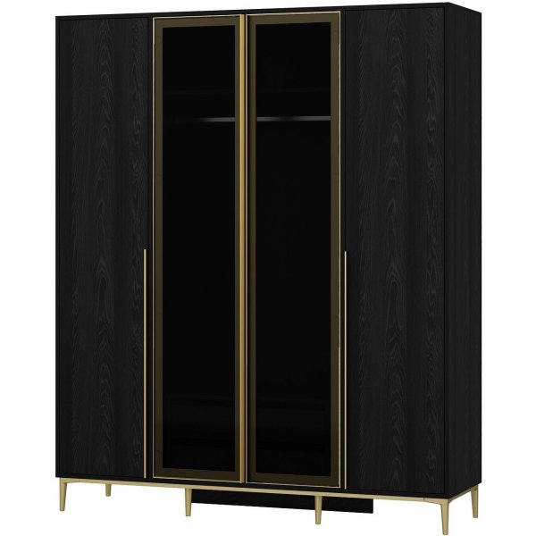 Elevate garderob 180 x 52 x 218 cm - Svart Elevate garderob 180 x 52 x 218 cm - Svart