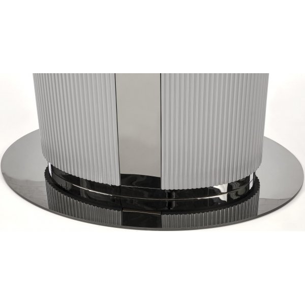 Table à manger Dancan 160-220 x 90 cm - Marbre blanc/gris Table à manger Dancan 160-220 x 90 cm - Marbre blanc/gris