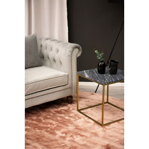 Churchill chesterfieldfåtölj - Ljusgrå sammet Churchill chesterfieldfåtölj - Ljusgrå sammet