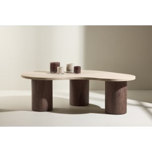 Megg Soffbord 130x78 - Mocca / Travertin Megg Soffbord 130x78 - Mocca / Travertin