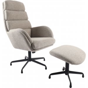 Fauteuil inclinable avec repose-pieds Manitoba - Taupe