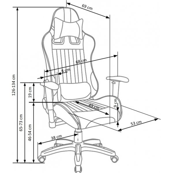 Chaise de jeu Jayden Deluxe - Noir/rouge Chaise de jeu Jayden Deluxe - Noir/rouge