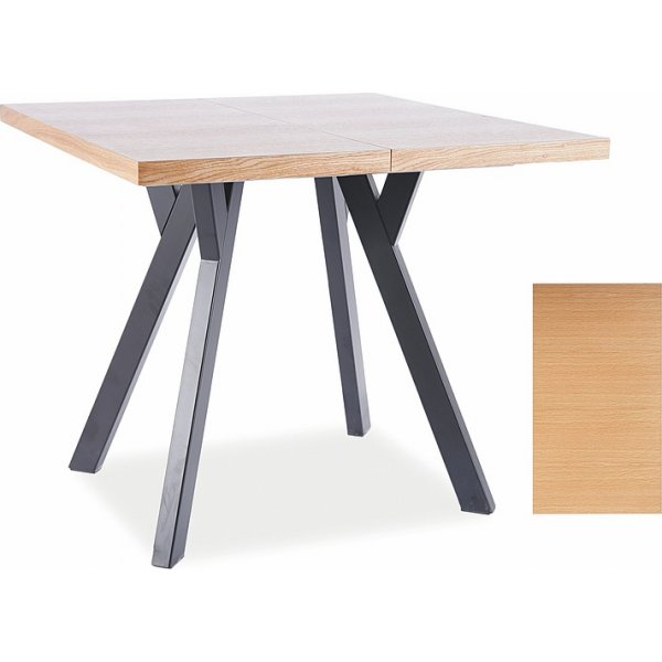 Merlin matbord 90-240 cm - Ek/svart