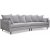 Gotland 4-sits svngd soffa 301 cm - Oxford ljusgr