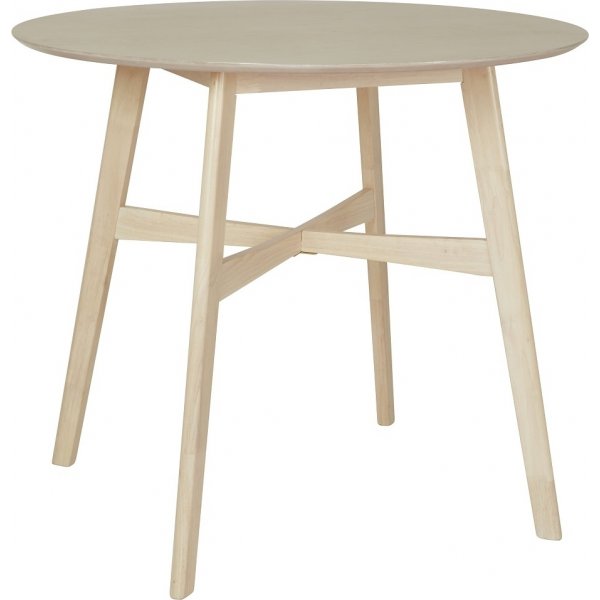 Nordic runt barbord i whitewash 107 cm