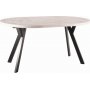 Medan frlngningsbart runt matbord 100x168 x 100 cm - Vit marmor laminat