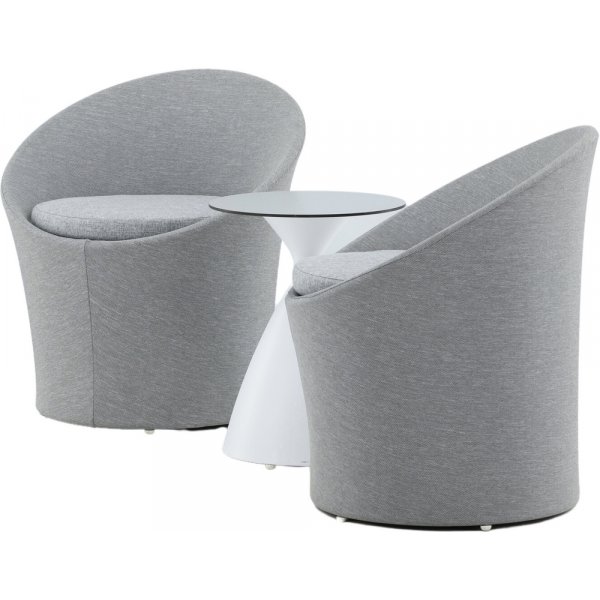 Groupe lounge Spoga - Gris/Blanc Groupe lounge Spoga - Gris/Blanc