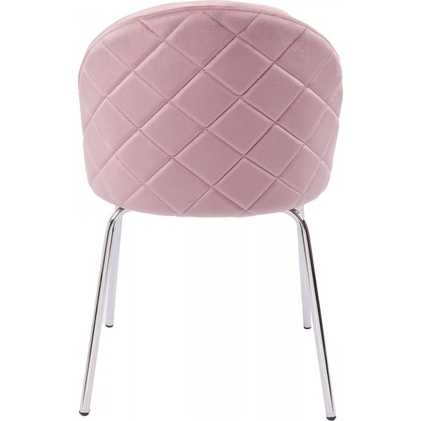 Stol rosa med kromade ben - Plaza Stol rosa med kromade ben - Plaza