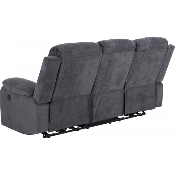 Canapé inclinable 3 places Mora - Gris Canapé inclinable 3 places Mora - Gris