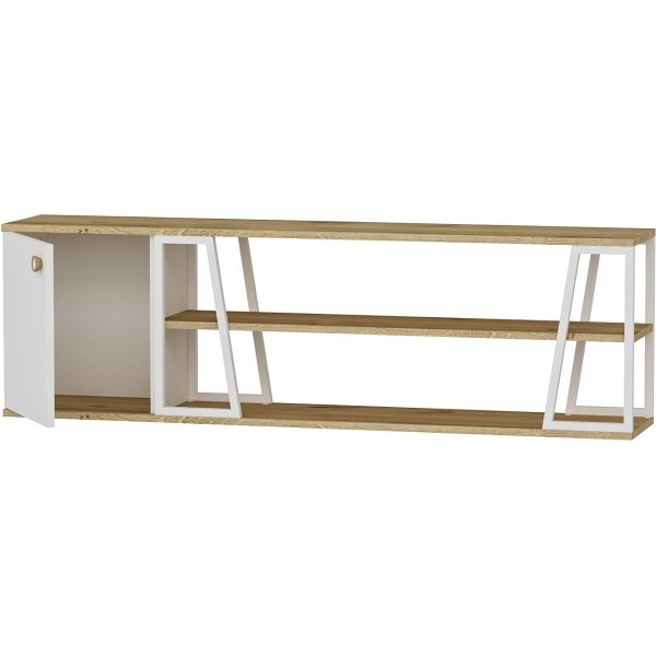 Meuble TV Lissa 160 cm - Chne saphir/blanc