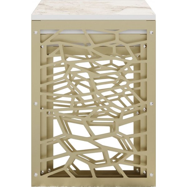 Hare satsbord 45,5 x 51 cm - Guld/vit