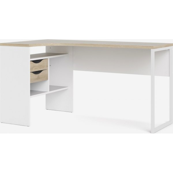 Bureau Function Plus 145,1 x 81 x 76,8 cm - Blanc/chêne Bureau Function Plus 145,1 x 81 x 76,8 cm - Blanc/chêne
