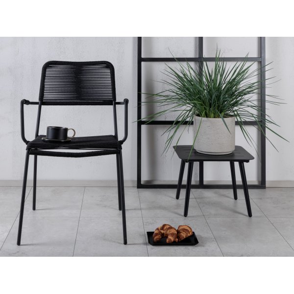 Lindos matstol - Svart Lindos matstol - Svart