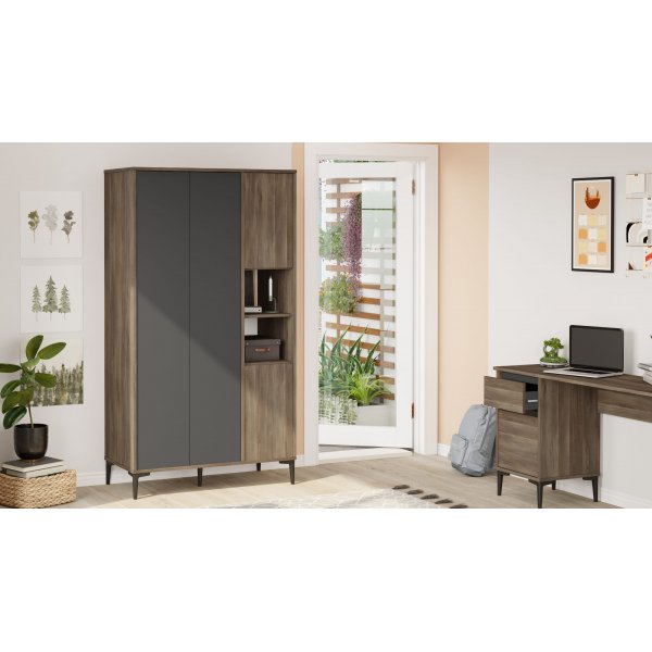 Aristo garderob - Brun/antracit Aristo garderob - Brun/antracit