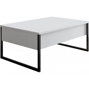Table basse Lux 90 x 60 cm - Blanc/noir