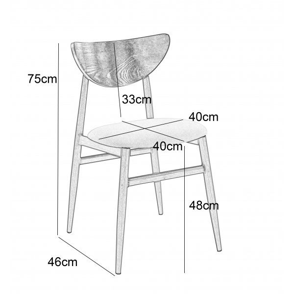 Matgrupp Crossby bord �120cm i valn�t med 4st Ludvig matstol i valn�t