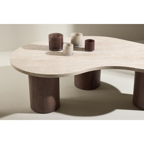 Megg Soffbord 130x78 - Mocca / Travertin Megg Soffbord 130x78 - Mocca / Travertin