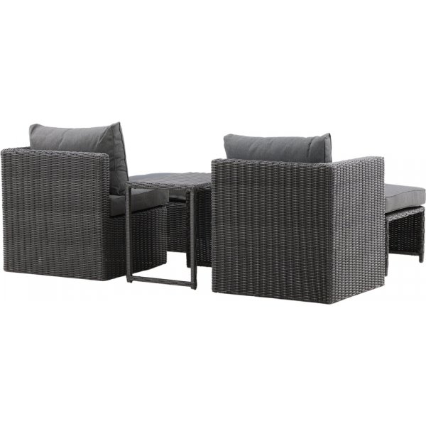 Quad loungegrupp - Svart