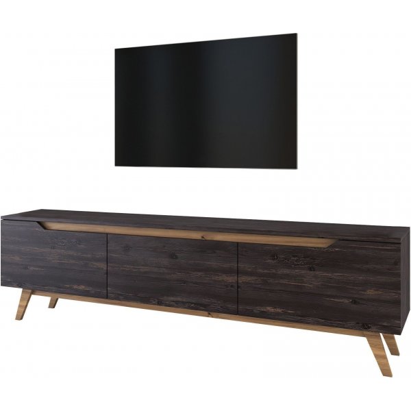 Duno TV-bnk - Svart/valnt