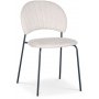 Hogrn stol - Beige tyg/svart