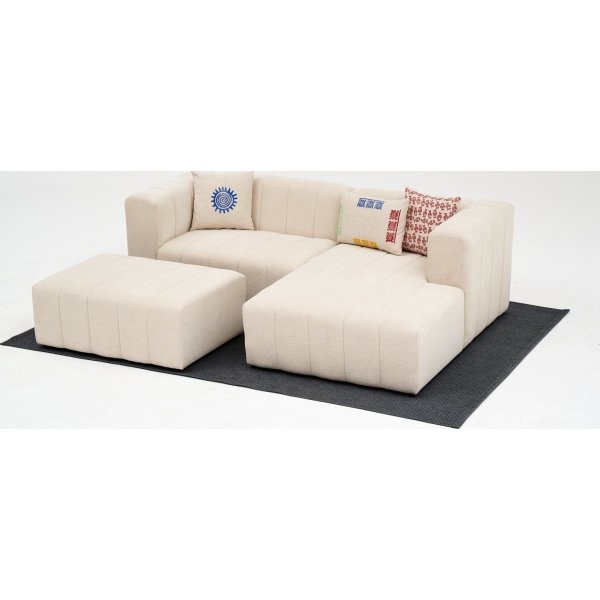 Beyza mini divansoffa hger - Cream