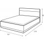 Dentro sng med frvaring 160 x 200 cm - Vit/ek
