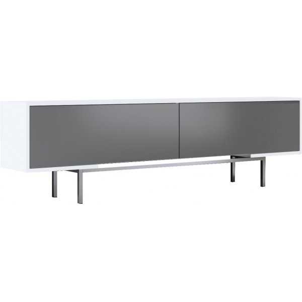 Force TV-bank - Antraciet/wit/zilver