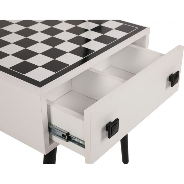 Chesso schaaktafel 50 x 50 cm - Wit/zwart Chesso schaaktafel 50 x 50 cm - Wit/zwart