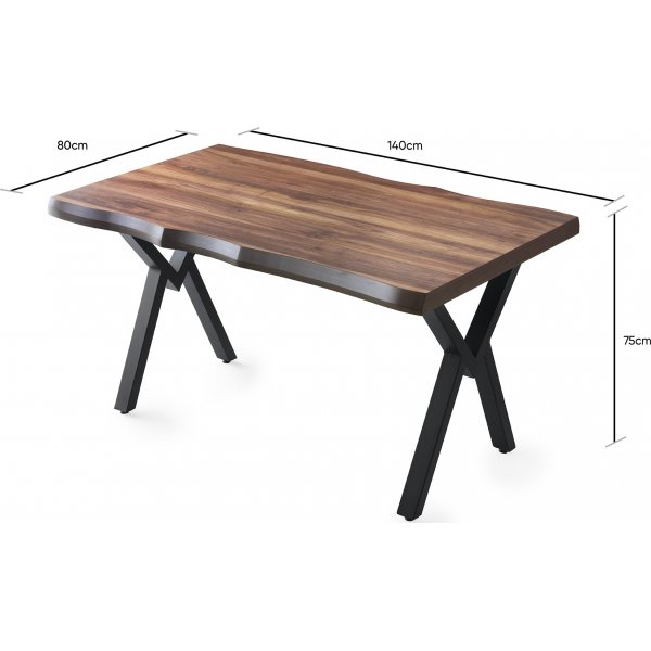 Efor matbord 140 cm - Valnt