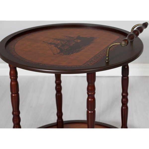 Bentley rund serveringsvagn Ø59,5 cm - Valnöt Bentley rund serveringsvagn Ø59,5 cm - Valnöt