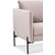 Kingsley 2,5-sits soffa i rosa sammet + Mbeltassar