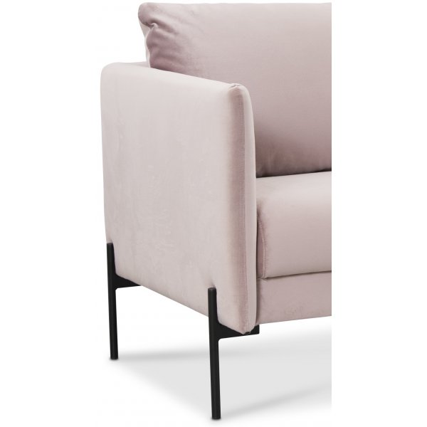 Kingsley 2,5-sits soffa i rosa sammet + Rengöring för möbler Kingsley 2,5-sits soffa i rosa sammet + Rengöring för möbler