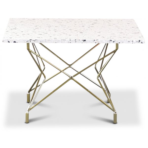 Terrazzo soffbord 75x75cm - Cosmos Terrazzo & underrede Star mssing