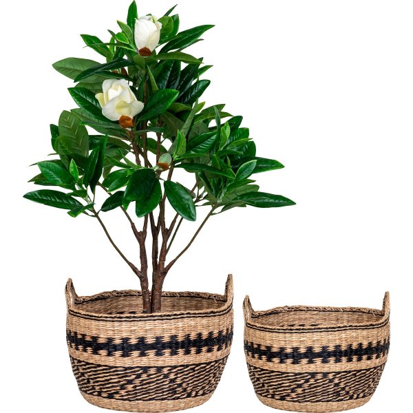 Ensemble de paniers Teba - Beige/noir Ensemble de paniers Teba - Beige/noir