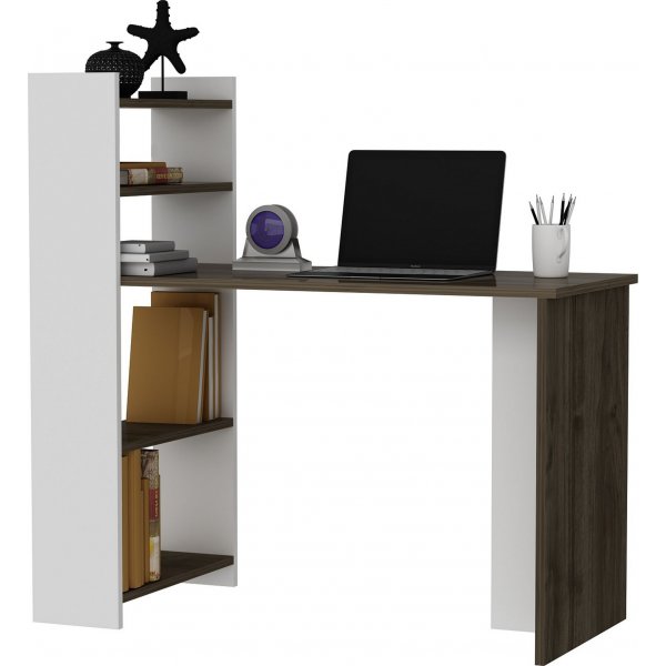 Enna skrivbord 110 x 50 cm - Valnöt/vit Enna skrivbord 110 x 50 cm - Valnöt/vit