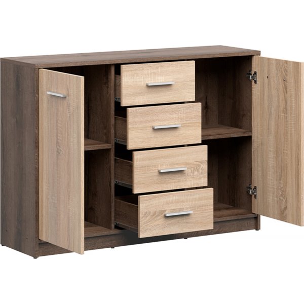 Nepo Plus frvaringsmbel - Mrk ek/sonoma ek