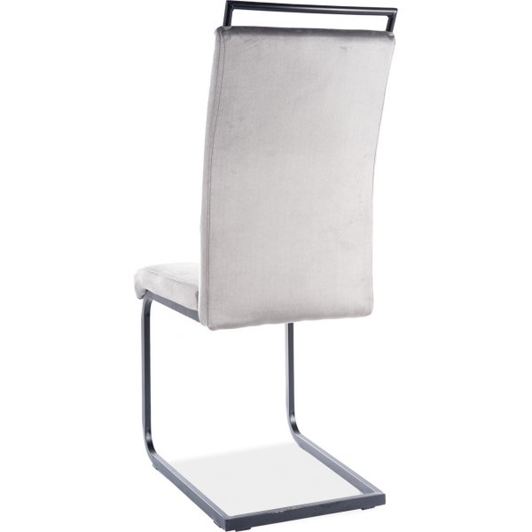 Chaise de salle  manger Cottonwood - Velours gris