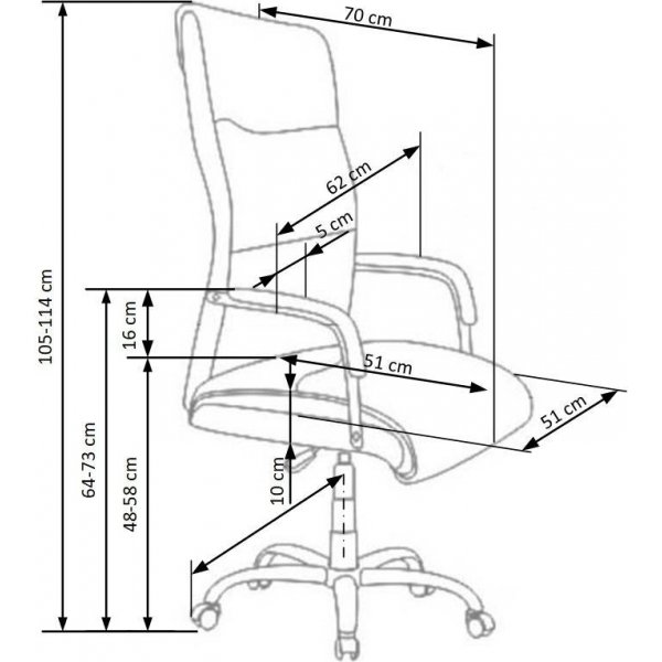 Chaise de bureau Jordan - noir (Cuir artificiel)