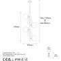 Fasett taklampa 10480 - Svart/antik