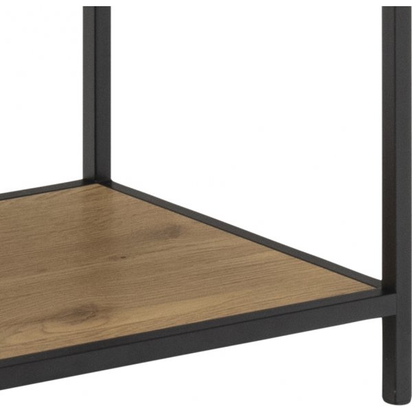 Seaford bokhylla 135x150 cm - Ek/svart