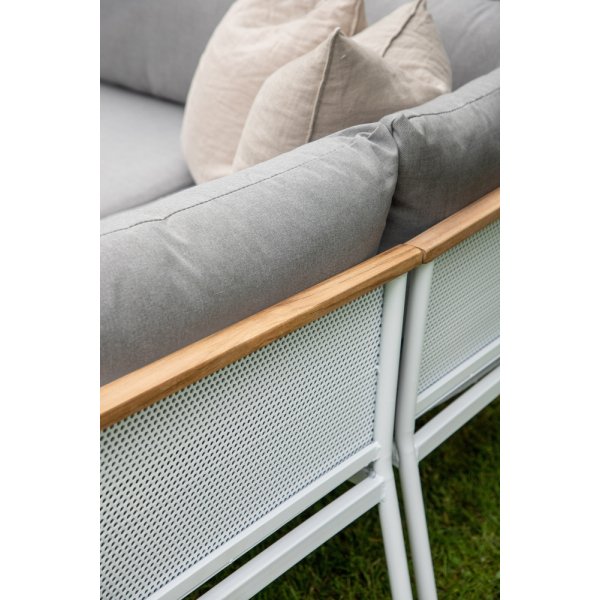 Groupe lounge Nettan - Blanc/gris clair Groupe lounge Nettan - Blanc/gris clair