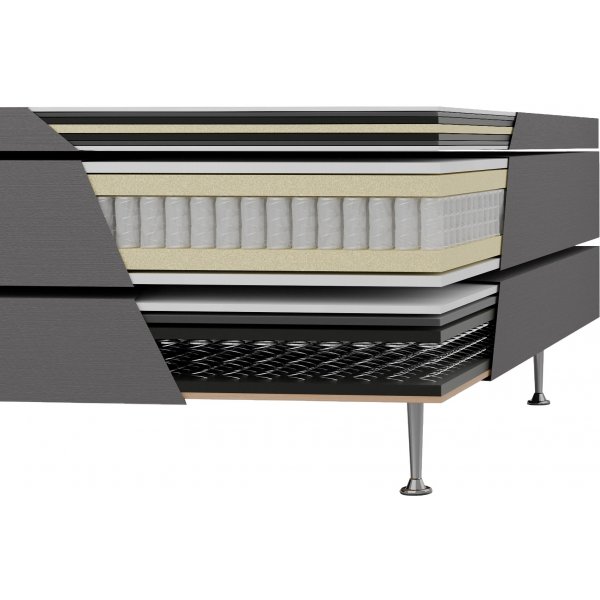 Säng 160x200 cm beige 5-zoner Säng 160x200 cm beige 5-zoner