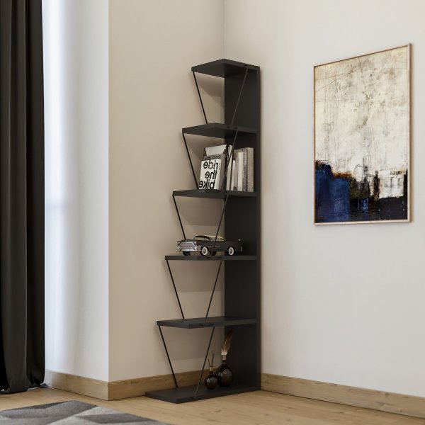 Bibliothque Tellus - Anthracite/noir