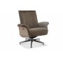 Reclinerftlj med fotpall i kta frskinn ek/mrkbeige - Ulla + Flckborttagare fr mbler