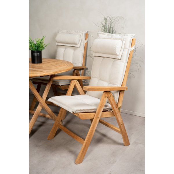 Kenya utematgrupp med 4 st Kenya positionsstolar - Teak Kenya utematgrupp med 4 st Kenya positionsstolar - Teak