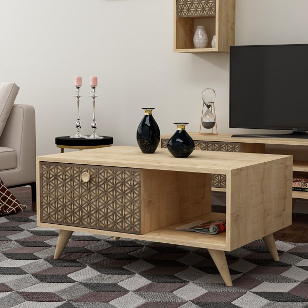 New York salontafel 90 x 60 cm - Saffier eiken New York salontafel 90 x 60 cm - Saffier eiken