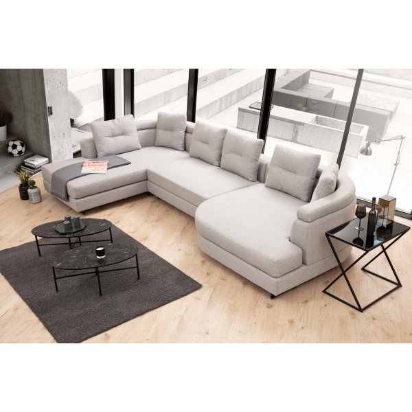 Canapé divan Padova gauche - Gris clair Canapé divan Padova gauche - Gris clair