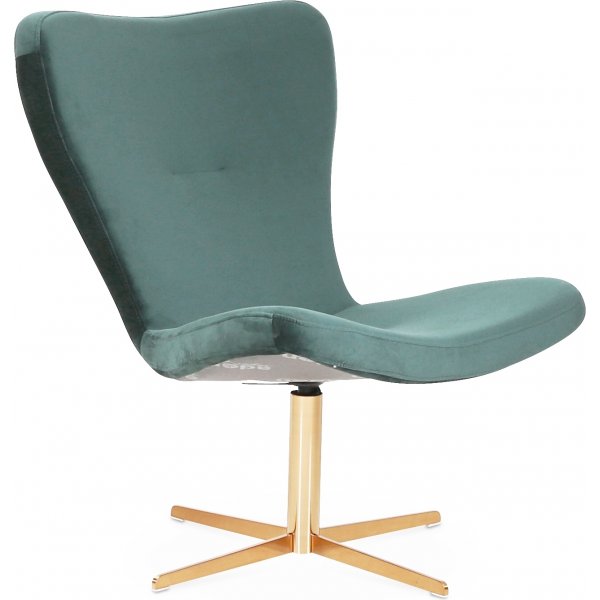 Tulpan designftlj i grn sammet med fot i mssing + Mbeltassar